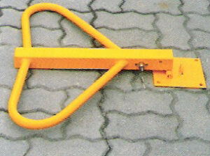 Blokada parkingowa składana BS51 blokady parkingowe meble miejskie mała architektura miejska