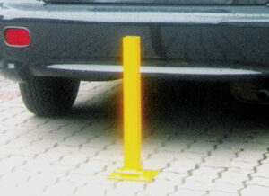 Blokada parkingowa składana BS53 blokady parkingowe meble miejskie mała architektura miejska