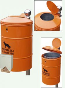 Kosz AZA sprzątanie po psach kosz na psią kupę kosze na psie odchody