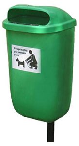 Kosz KORA sprzątanie po psach kosz na psią kupę kosze na psie odchody