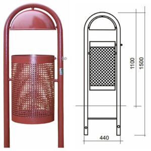 Kosz KU02 kosze parkowe kosze miejskie meble miejskie 5