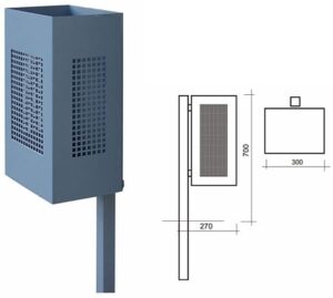Kosz KU05 kosze parkowe kosze miejskie meble miejskie