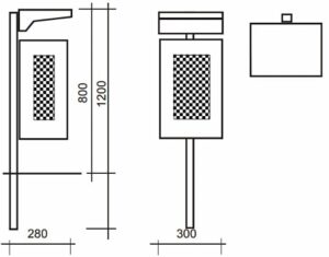 Kosz KU06 kosze parkowe kosze miejskie meble miejskie 2