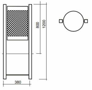 Kosz KU08 kosze parkowe kosze miejskie meble miejskie 2