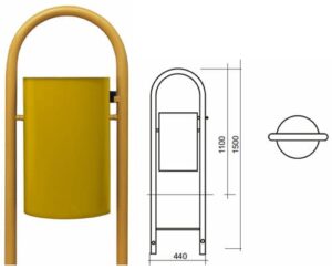 Kosz KU10 kosze parkowe kosze miejskie meble miejskie