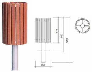 Kosz KU13 kosze parkowe kosze miejskie meble miejskie 2