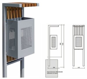 Kosz KU14 kosze parkowe kosze miejskie meble miejskie 2
