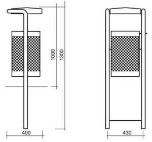 Kosz KU16 kosze parkowe kosze miejskie meble miejskie 1