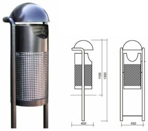 Kosz KU17 kosze parkowe kosze miejskie meble miejskie 2