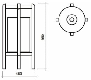 Kosz KU20 kosze parkowe kosze miejskie meble miejskie 3