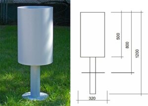 Kosz KU21 kosze parkowe kosze miejskie meble miejskie 1