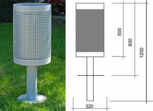 Kosz KU22 kosze parkowe kosze miejskie meble miejskie 1