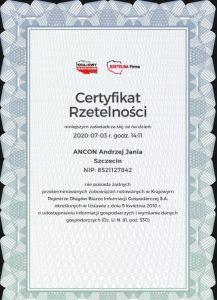 Certyfikat finansowy KRD